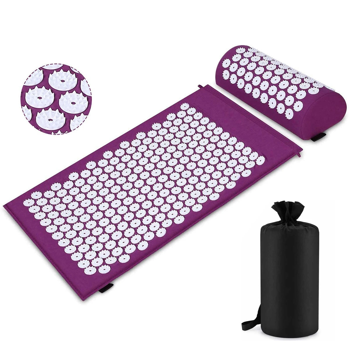 Alfombrilla de Acupresión + Almohada – Alivio del Dolor